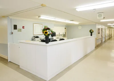 The front desk at Shoreline Care Center