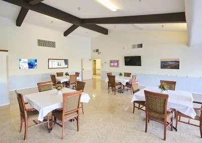 The dining room of Shoreline Care Center